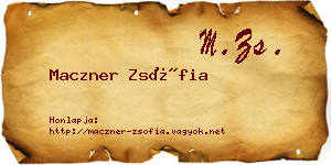 Maczner Zsófia névjegykártya