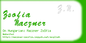 zsofia maczner business card