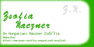 zsofia maczner business card